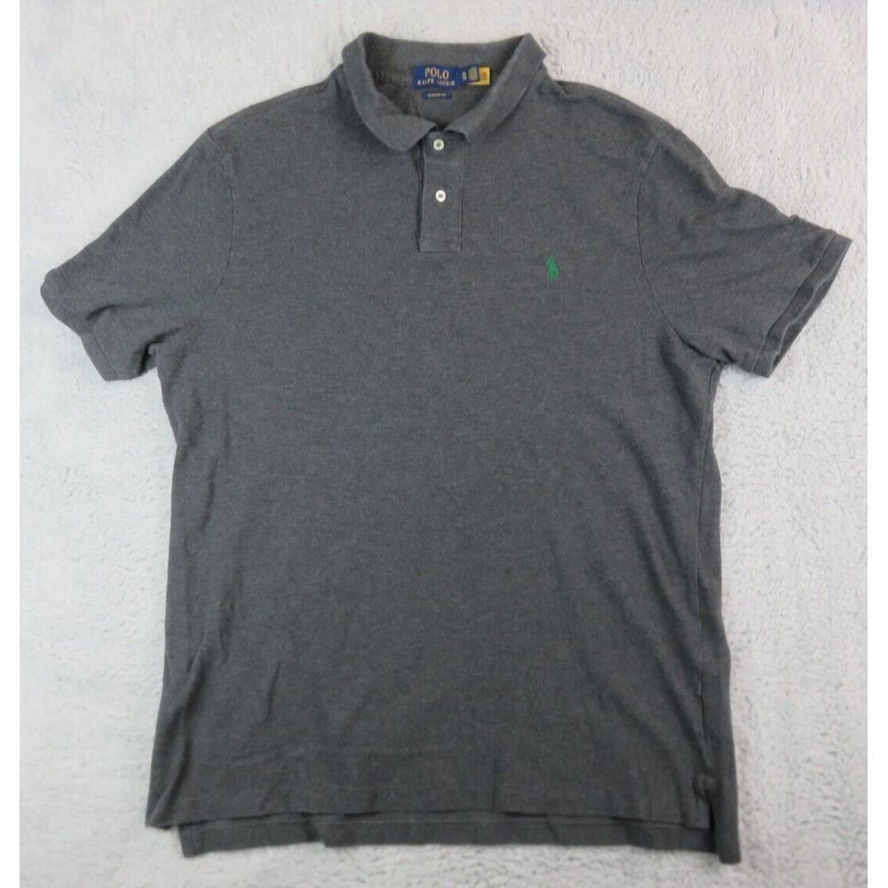 Mens Polo Ralph Lauren Short Sleeve Gray Classic Fit Size XL Golf Polo Shirt